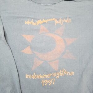 Vintage Oneita Shirt Mens XL Blue Bosie Shakespeare Festival Single Stitch